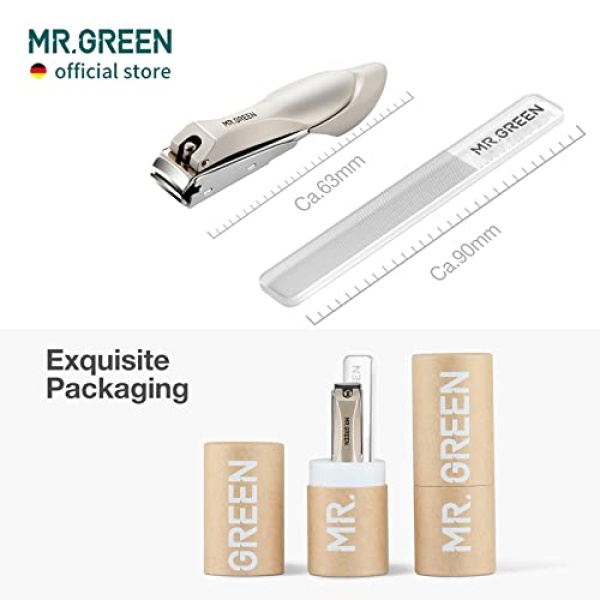 MR.GREEN Baby Safety Nail Clippers Nail Care Clippers Fingernail Cutter Newborn Baby Convenient Nail File Manicure Tools (Baby Nail Clipper+Nano Glass File) - Image 2