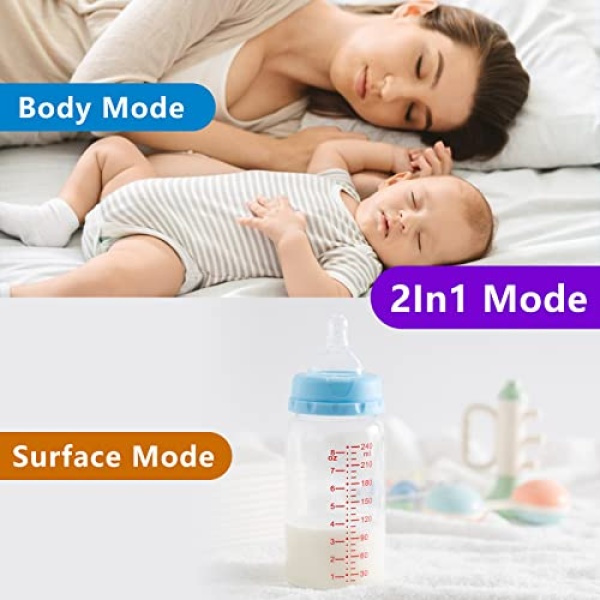 Digital Thermometer for Adults and Kids, No Touch Forehead Thermometer for Baby, 2 in 1 Body Surface Mode Infrared Thermometer with Fever Alarm and Instant Accuracy Readings - Image 7