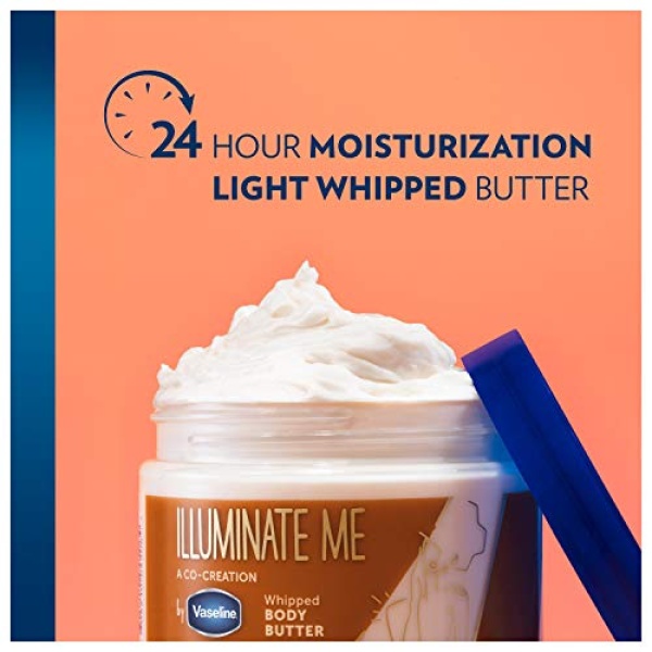 Vaseline Illuminate Me Body Butter Whipped Body Butter Created For Melanin Rich Skin Provides 24 Hour Moisturization For Dry Skin 11 oz - Image 4