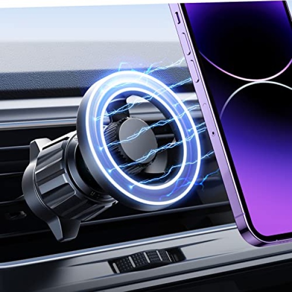 LISEN for MagSafe Car Mount [30 Strong Magnets] Magnetic Phone Holder for Car, Hands Free iPhone Car Holder Mount Vent Phone Mount for Car Fit for iPhone 14 13 12 Pro Max Plus Mini