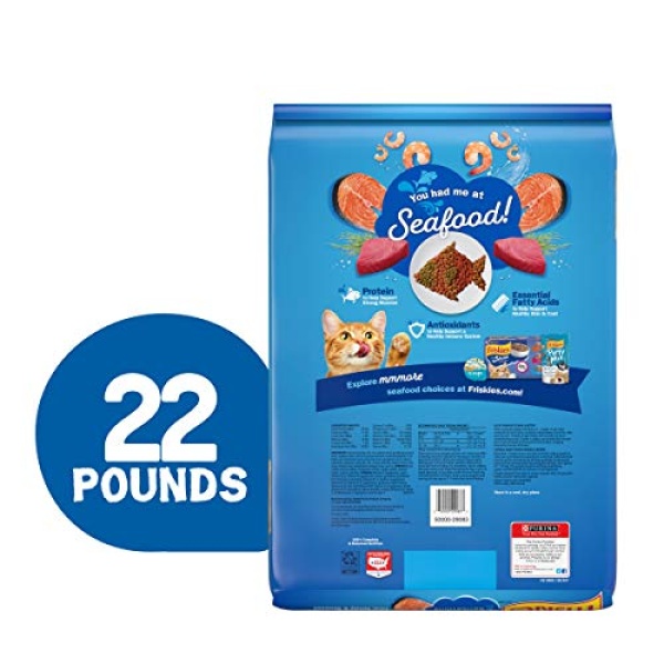 Purina Friskies Dry Cat Food, Seafood Sensations - 22 lb. Bag - Image 5