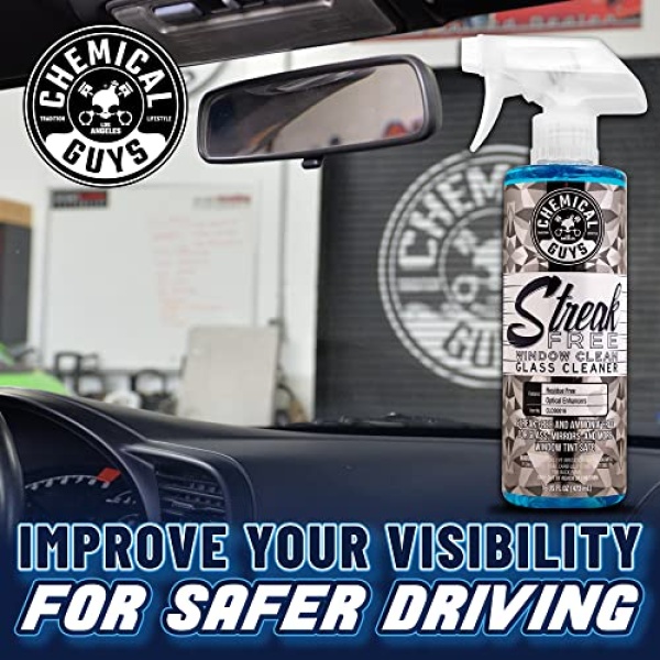 Chemical Guys CLD30016 Streak Free Glass & Window Cleaner (Works on Mirrors, Navigation Screens & More; Car, Truck, SUV and Home Use), Ammonia Free & Safe on Tinted Windows, 16 fl oz - Image 6