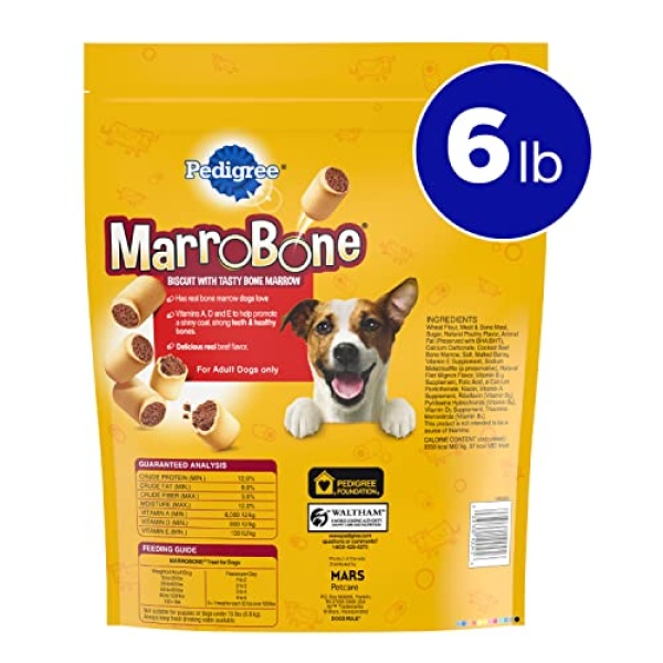 PEDIGREE MARROBONE Dog Treats Real Beef Flavor Crunchy Dog Biscuit, 6 lb. Pack - Image 9