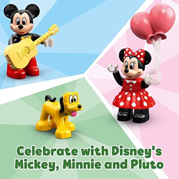 LEGO DUPLO Disney Mickey & Minnie Mouse Birthday Train 10941 - Building Toys for Toddlers with Number Bricks, Cake and Balloons, Early Learning and Motor Skill Toy, Great Gift for Girls, Boys Ages 2+ - Image 7