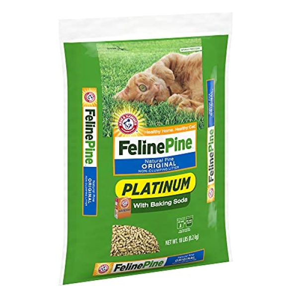 Feline Pine Platinum Non-Clumping Cat Litter 18lb. - Image 3