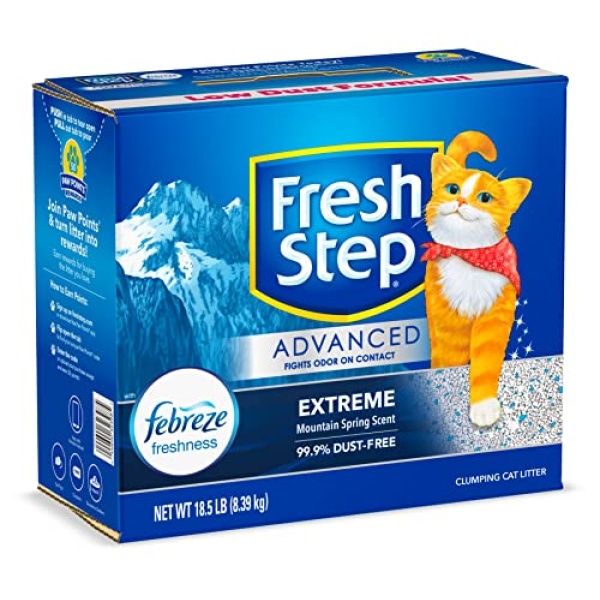 Fresh Step Clumping Cat Litter, Advanced, Extreme Mountain Spring Odor Control, Extra Large, 37 Pounds total (2 Pack of 18.5lb Boxes) - Image 6