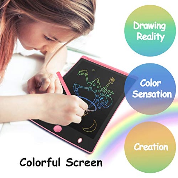 ORSEN 2 Pack LCD Writing Tablet for Kids, Colorful Doodle Board Drawing Pad for Kids, Learning Educational Toy Gift for Age 2 3 4 5 6 7 8 Year Old Girls Boys Toddlers - Image 5