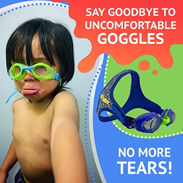 Frogglez Pain-Free Swim Goggles for Kids Under 10 (Ages 3-10), No Hair Pulling, Recommended by Olympic Swimmers - Image 6