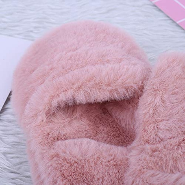 Orityle Eilova Unisex Winter Fluffy Gloves Mittens Windproof Fleece Plush Gloves with Warm Mitten Cover for Women Girls Boys - Image 4