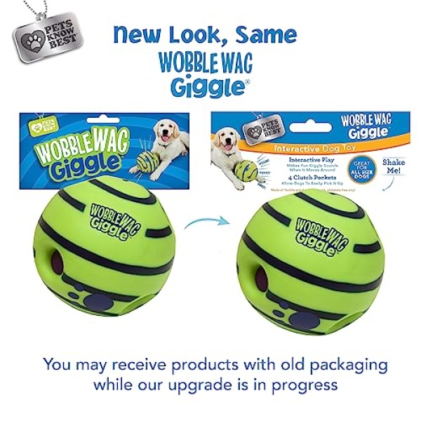 Wobble Wag Giggle Ball, Interactive Dog Toy, Fun Giggle Sounds When Rolled or Shaken, Pets Know Best, As Seen On TV - Image 5