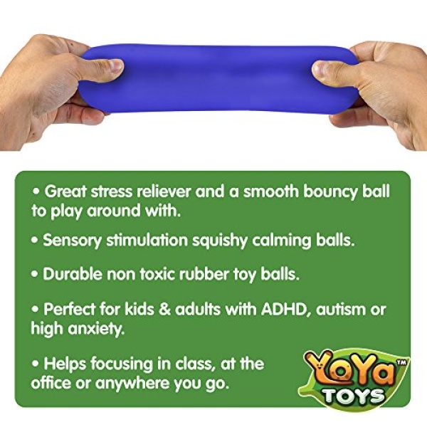 Pull, Stretch and Squeeze Stress Balls by YoYa Toys - 3 Pack - Elastic Construction Sensory Balls - Ideal for Stress and Anxiety Relief, Special Needs, Autism, Disorders and More - Image 7