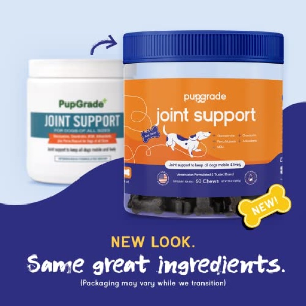 PupGrade Joint Support Supplement for Dogs - Natural Glucosamine Chondroitin & MSM Soft Chews for Hip and Joint Pain Relief - Recommended for Hip Dysplasia, Arthritis & Joint Disease - Made in USA - Image 6