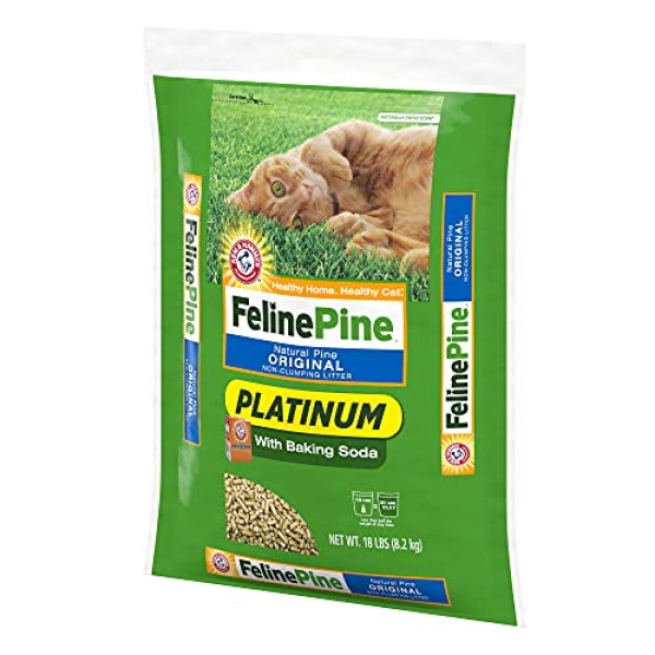 Feline Pine Platinum Non-Clumping Cat Litter 18lb. - Image 2