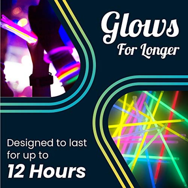 Glow Sticks Party Pack - 240 PCS That Includes, 100 Pcs 8 Inch Glow sticks,10 Pcs Ultra-Bright 6 Inch Glow Sticks, And All Exciting Accessories – Create Glow In The Dark Necklaces, Bracelets, Glasses, Headbands, Balls, Flowers And Much More, Neon Light St - Image 2