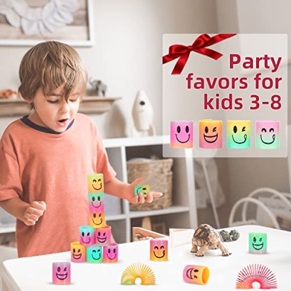 AZEN 24 Pcs Mini Spring Party Favors for Kids 3-5 4-8, Goodie Bags Stuffers for Birthday Party, Classroom Prizes Kids Prizes, Small Bulk Toys Gifts (4 Smile) - Image 4