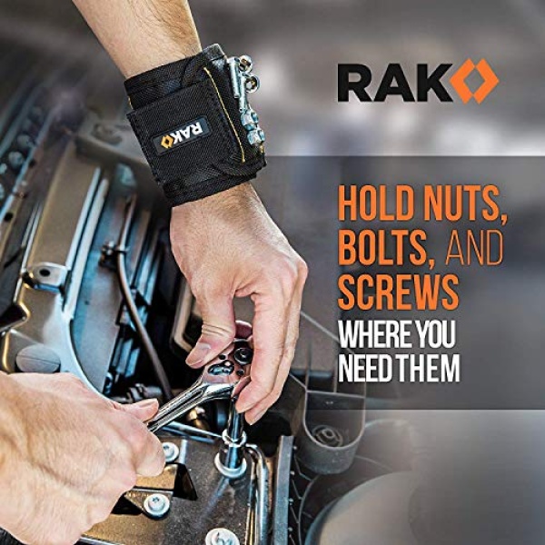 RAK Magnetic Wristband for Holding Screws, Nails and Drill Bits for Men - Made from Premium Ballistic Nylon with Lightweight Powerful Magnets - Stocking Stuffer for Men - Image 6