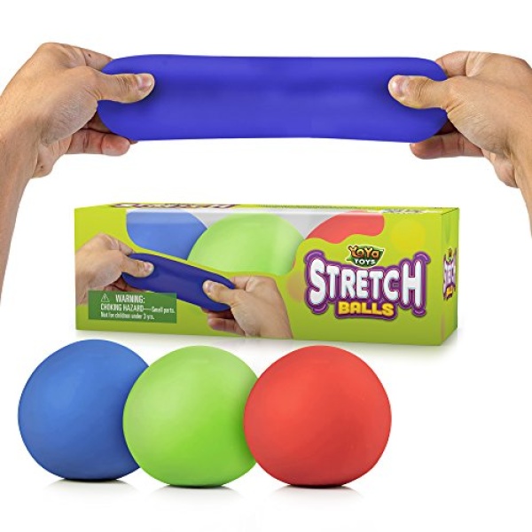 Pull, Stretch and Squeeze Stress Balls by YoYa Toys - 3 Pack - Elastic Construction Sensory Balls - Ideal for Stress and Anxiety Relief, Special Needs, Autism, Disorders and More - Image 8