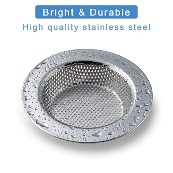 Honmein 2 PCS Sink Strainer for Most Kitchen Sink Drain Basket, Upgraded Double-Layer Safe Design Kitchen Sink Strainer (4.5 Inch). - Image 7