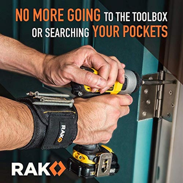 RAK Magnetic Wristband for Holding Screws, Nails and Drill Bits for Men - Made from Premium Ballistic Nylon with Lightweight Powerful Magnets - Stocking Stuffer for Men - Image 5