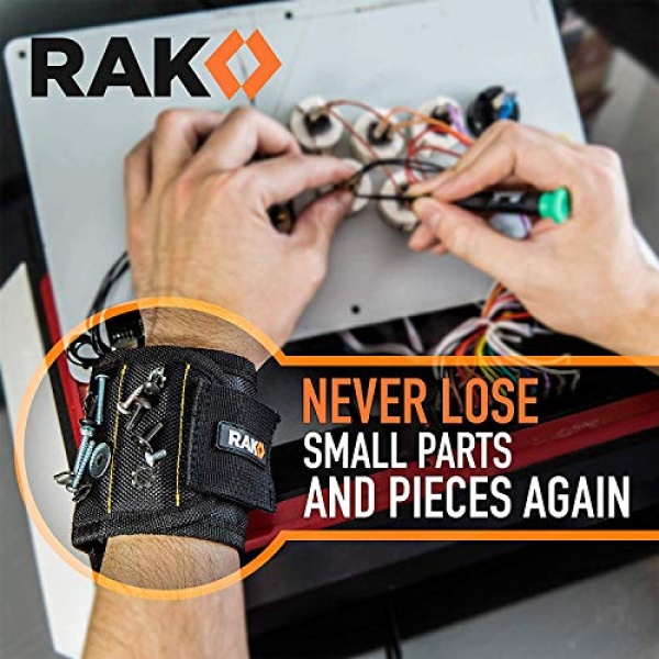 RAK Magnetic Wristband for Holding Screws, Nails and Drill Bits for Men - Made from Premium Ballistic Nylon with Lightweight Powerful Magnets - Stocking Stuffer for Men - Image 3