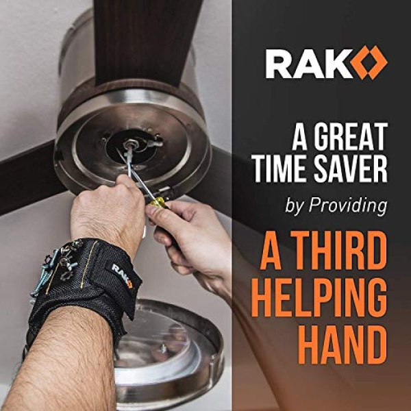 RAK Magnetic Wristband for Holding Screws, Nails and Drill Bits for Men - Made from Premium Ballistic Nylon with Lightweight Powerful Magnets - Stocking Stuffer for Men - Image 4