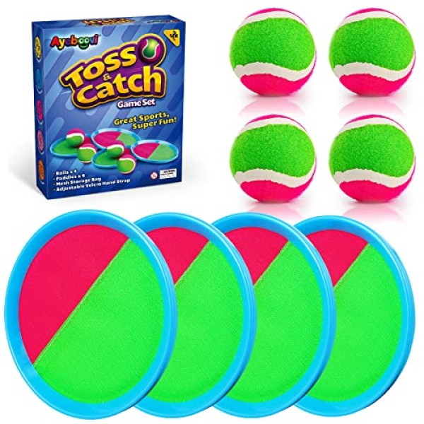 Ayeboovi Toss and Catch Ball Game Outdoor Toys for Kids Yard Games Beach Toys Outside Games for 3 4 5 6 7 8 9 10 Year Old Boys Girls (Upgraded) - Image 2