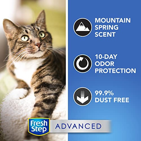 Fresh Step Clumping Cat Litter, Advanced, Extreme Mountain Spring Odor Control, Extra Large, 37 Pounds total (2 Pack of 18.5lb Boxes) - Image 10