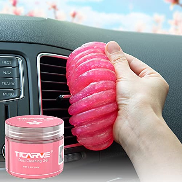 TICARVE Car Cleaning Gel Detailing Putty Car Putty Auto Detailing Tools Car Interior Cleaner Cleaning Slime Car Assecories Keyboard Cleaner Rose/NT WT: 5.6 oz (160 gr)