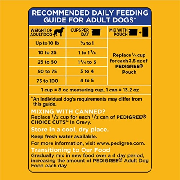 Pedigree Complete Nutrition Adult Dry Dog Food Grilled Steak & Vegetable Flavor Dog Kibble, 18 lb. Bag - Image 6