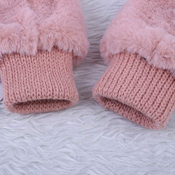 Orityle Eilova Unisex Winter Fluffy Gloves Mittens Windproof Fleece Plush Gloves with Warm Mitten Cover for Women Girls Boys - Image 2