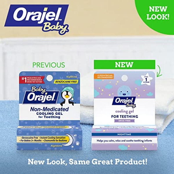 Orajel Baby Nighttime Cooling Gel for Teething, Drug-Free, 1 Pediatrician Recommended Brand for Teething, One .18oz Tube - Image 5