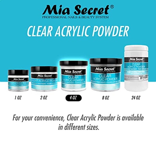 Mia Secret Clear Acrylic Powder (4oz) - Image 6