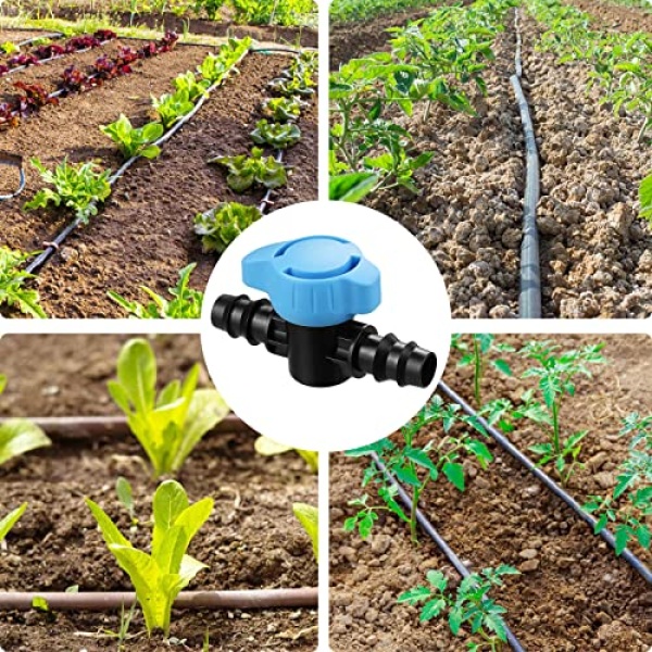 Gardrip Drip Irrigation 1/2" Switch Valve：5 Pack Drip Line 1/2 Inch Shut Off Valve Fits of 1/2 Inch Drip Irrigation Tubing (.570-.620" ID) for Garden Lawn Irrigation System - Image 2