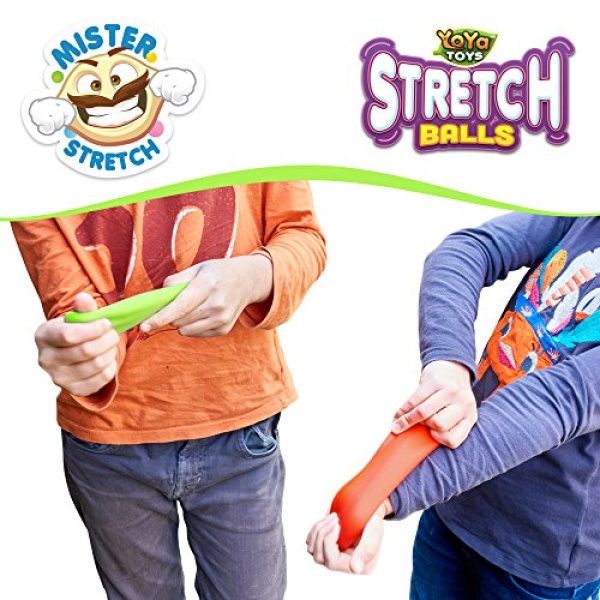 Pull, Stretch and Squeeze Stress Balls by YoYa Toys - 3 Pack - Elastic Construction Sensory Balls - Ideal for Stress and Anxiety Relief, Special Needs, Autism, Disorders and More - Image 3