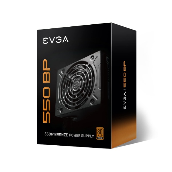 EVGA 550 BP, 80+ Bronze 550W, 3 Year Warranty, Compact 120mm Size, Power Supply 100-BP-0550-K1 - Image 2