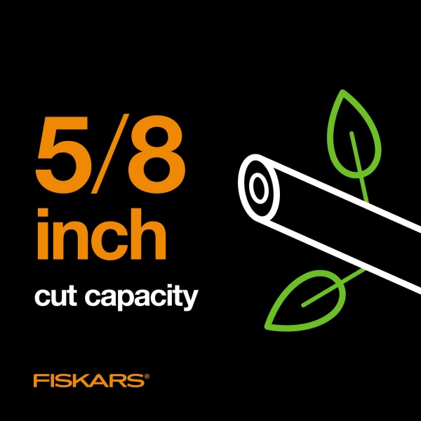 Fiskars Bypass Pruning Shears 5/8” Garden Clippers - Plant Cutting Scissors with Sharp Precision-Ground Steel Blade - Image 4