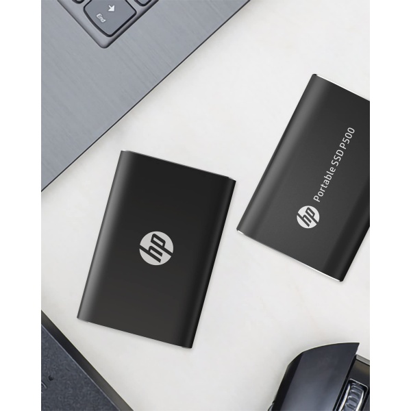 HP P500 Portable SSD 1TB - USB 3.2 Gen 1 Type C, USB- External Solid State Hard Drive - Up to 420MB/s, Black - 1F5P4AA#ABC - Image 2