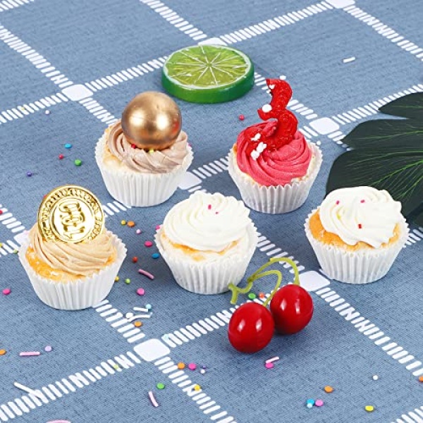 Caperci 500 Count Mini Cupcake Liners White Muffin Liners Greaseproof No Smell Small Cupcake Wrappers Baking Cups - Image 8