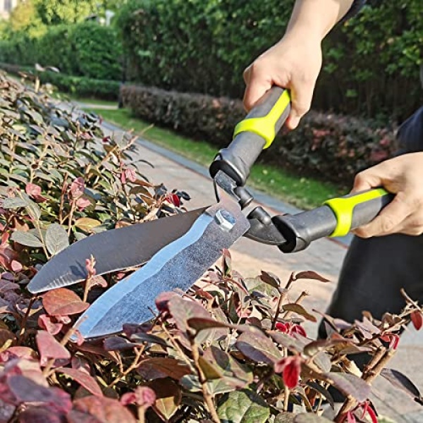 Hedge Clippers Shears Hedge Shears for Trimming Borders, Garden Tools Hedge Clippers, Bush Cutters Trimmer with Sharp Wavy Blades, Garden Shears for Hedges (19 Inch) - Image 5