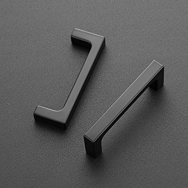 Ravinte 10 Pack Solid 3 Inch Kitchen Square Cabinet Handles Matte Black Cabinet Pulls Drawer Pulls Kitchen Cabinet Hardware Flat Black Kitchen Handles - Image 8