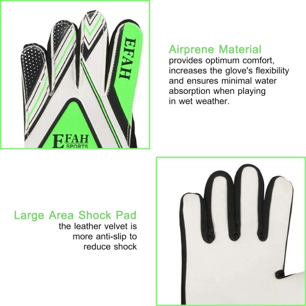 EFAH SPORTS Soccer Goalie Goalkeeper Gloves for Kids Boys Children Football Gloves with Strong Grips - Image 4