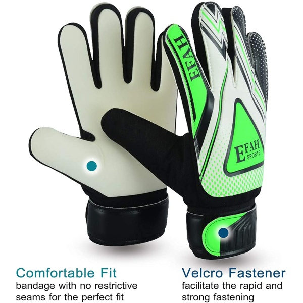 EFAH SPORTS Soccer Goalie Goalkeeper Gloves for Kids Boys Children Football Gloves with Strong Grips - Image 5