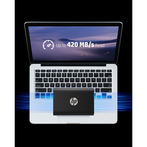 HP P500 Portable SSD 1TB - USB 3.2 Gen 1 Type C, USB- External Solid State Hard Drive - Up to 420MB/s, Black - 1F5P4AA#ABC - Image 7