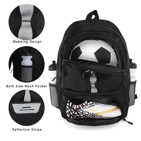 Goloni | Youth Basketball Soccer Backpack Bag - Soccer Backpack & Bags for Basketball, Volleyball & Football Sports, Includes Separate Cleat Shoe and Ball Compartment - Image 6