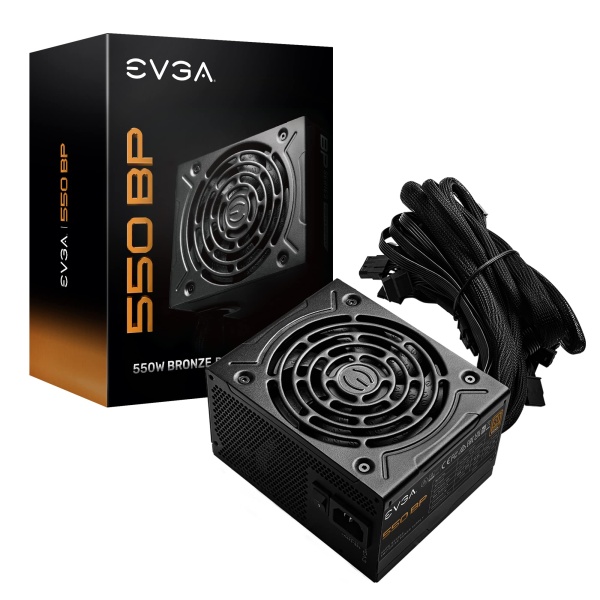 EVGA 550 BP, 80+ Bronze 550W, 3 Year Warranty, Compact 120mm Size, Power Supply 100-BP-0550-K1