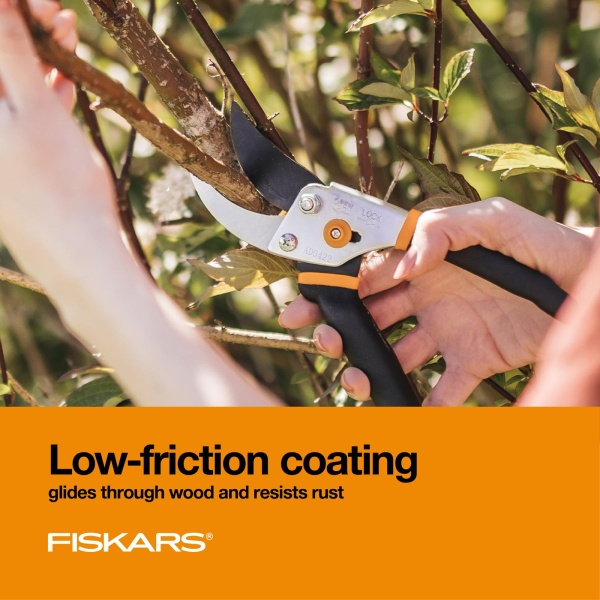 Fiskars Bypass Pruning Shears 5/8” Garden Clippers - Plant Cutting Scissors with Sharp Precision-Ground Steel Blade - Image 3