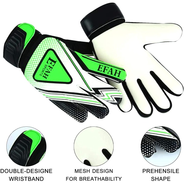 EFAH SPORTS Soccer Goalie Goalkeeper Gloves for Kids Boys Children Football Gloves with Strong Grips - Image 6