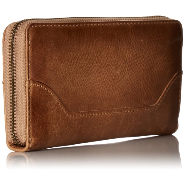 Frye Women's Leather Melissa Zip Wallet, Beige, One Size - Image 4