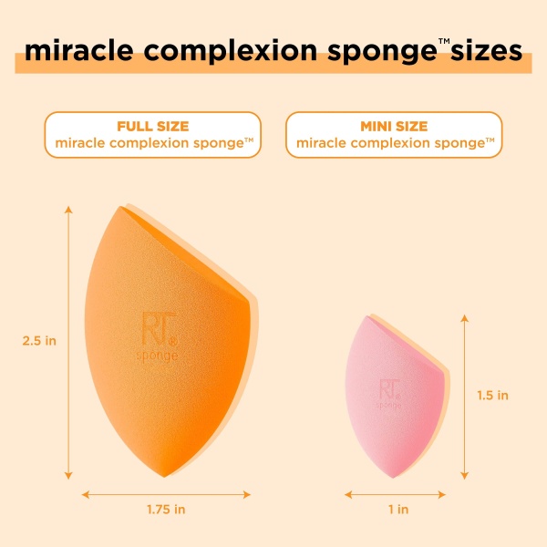 Real Techniques Mini Miracle Complexion Sponges, Small Makeup Blending Sponges, For Foundation & Concealer, Mini Size for Under Eyes & Touch-Ups, Natural Makeup, Latex-Free, 4 Count - Image 8