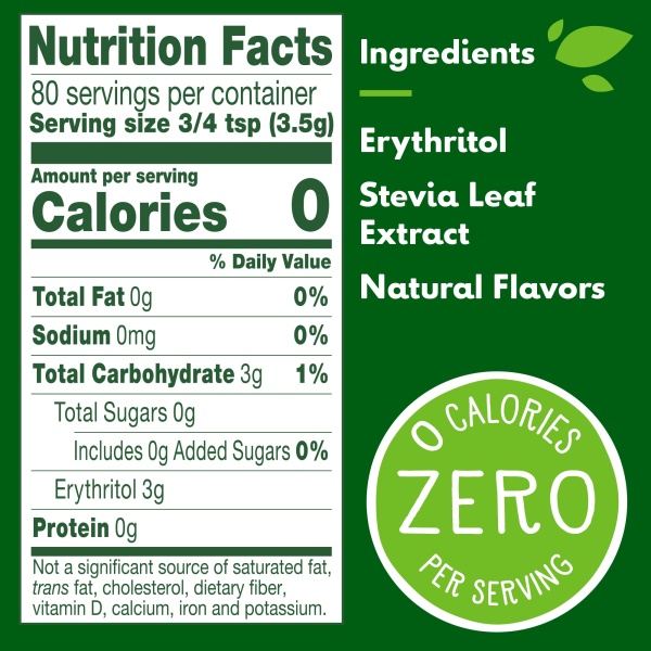 Truvia Original Calorie-Free Sweetener from the Stevia Leaf Spoonable (9.8 Ounce Stevia Jar) - Image 3